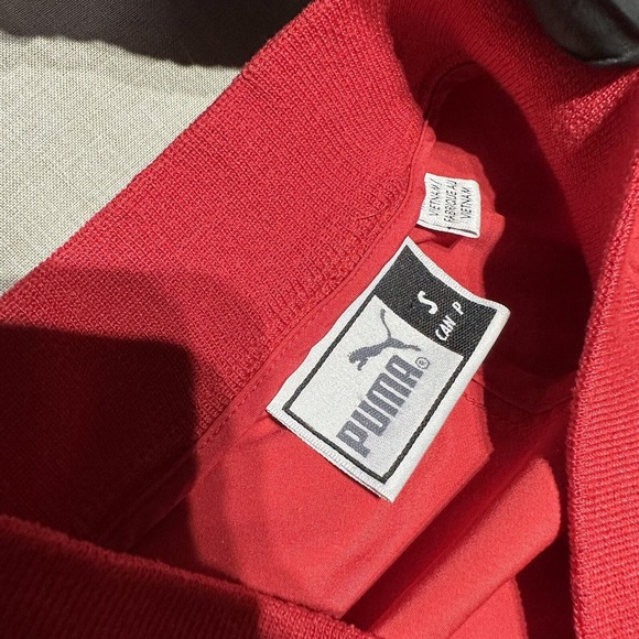 Puma Jacket Men’s S Red 1/4 Windbreaker Pullover 3 Button - Picture 3 of 8